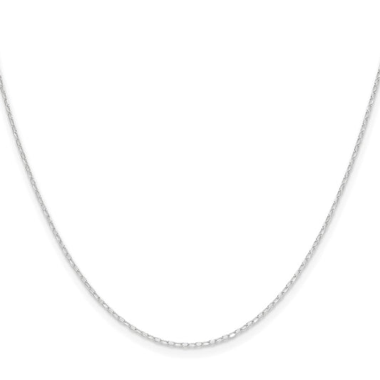 Buy 14K White Gold 0.8mm Diamond Cut Forzantine Cable Chain - Luxury Value