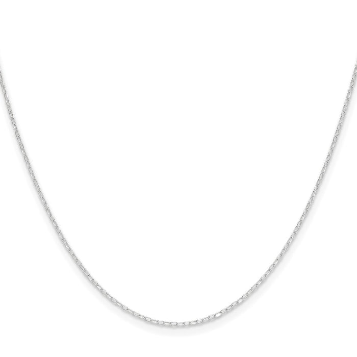 Buy 14K White Gold 0.8mm Diamond Cut Forzantine Cable Chain - Luxury Value-2