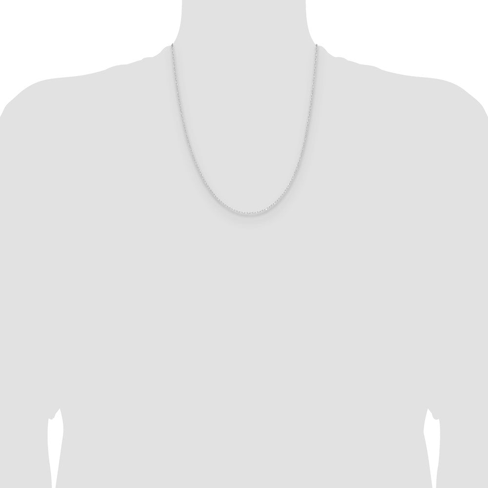 Shop Stylish 14K White Gold 0.8mm Diamond Cut Forzantine Chain - Luxury Value