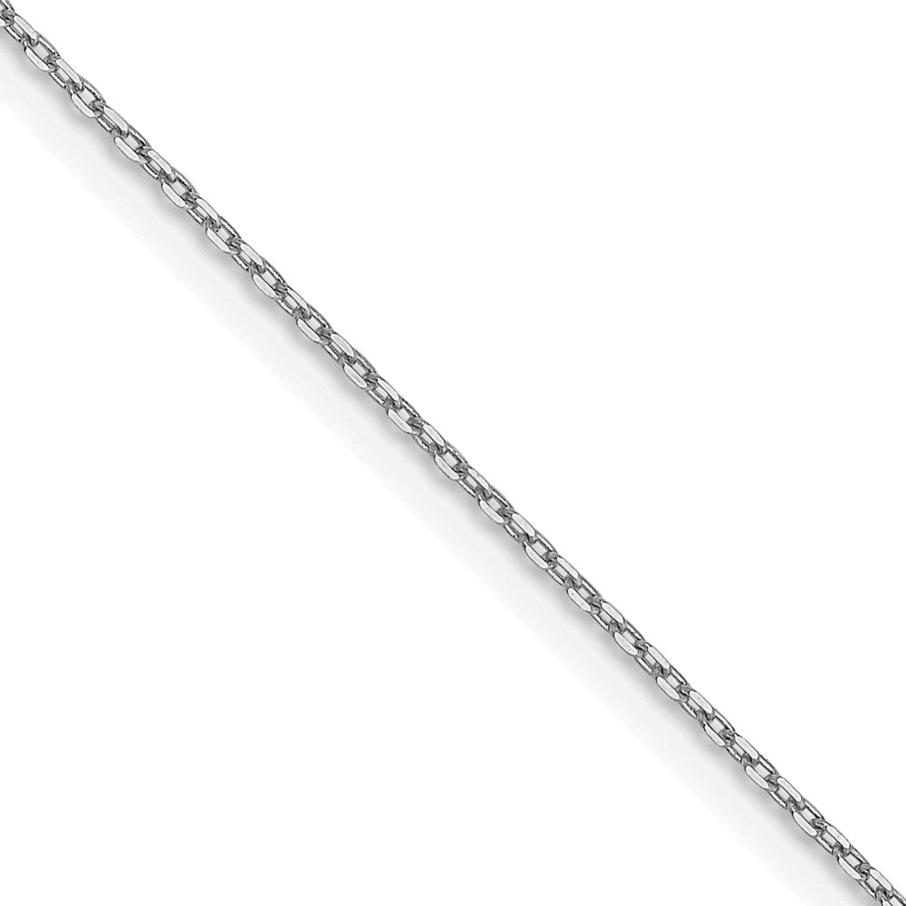 Buy 14K White Gold 0.8mm Diamond Cut Forzantine Cable Chain - Luxury Value