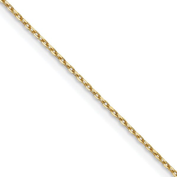 14K Gold 0.8mm Diamond Cut Forzantine Cable Chain - Style GR1-1017329