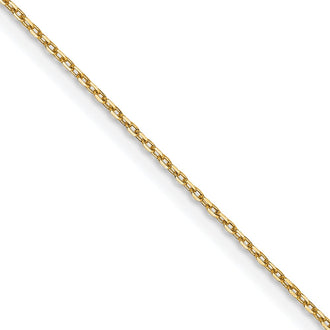 Shop 14K Gold 0.8mm Diamond Cut Forzantine Cable Chain - Affordable Luxury!