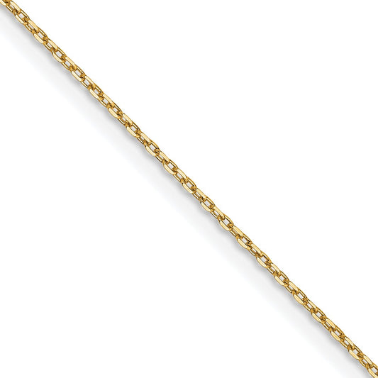 Buy Stylish 14K Gold 0.8mm Diamond Cut Forzantine Cable Chain - Luxury Value