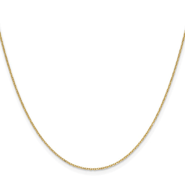 14K Gold Diamond Cut Forzantine Cable Chain - 1.0mm