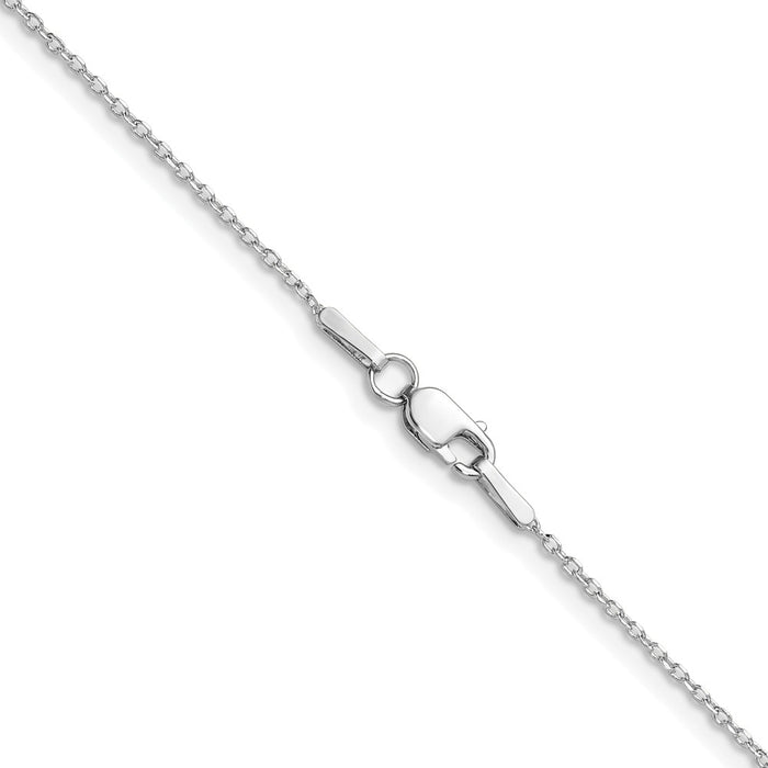 Exclusive 14K White Gold 1.0mm Diamond Cut Forzantine Cable Chain - Stylish Value!-3
