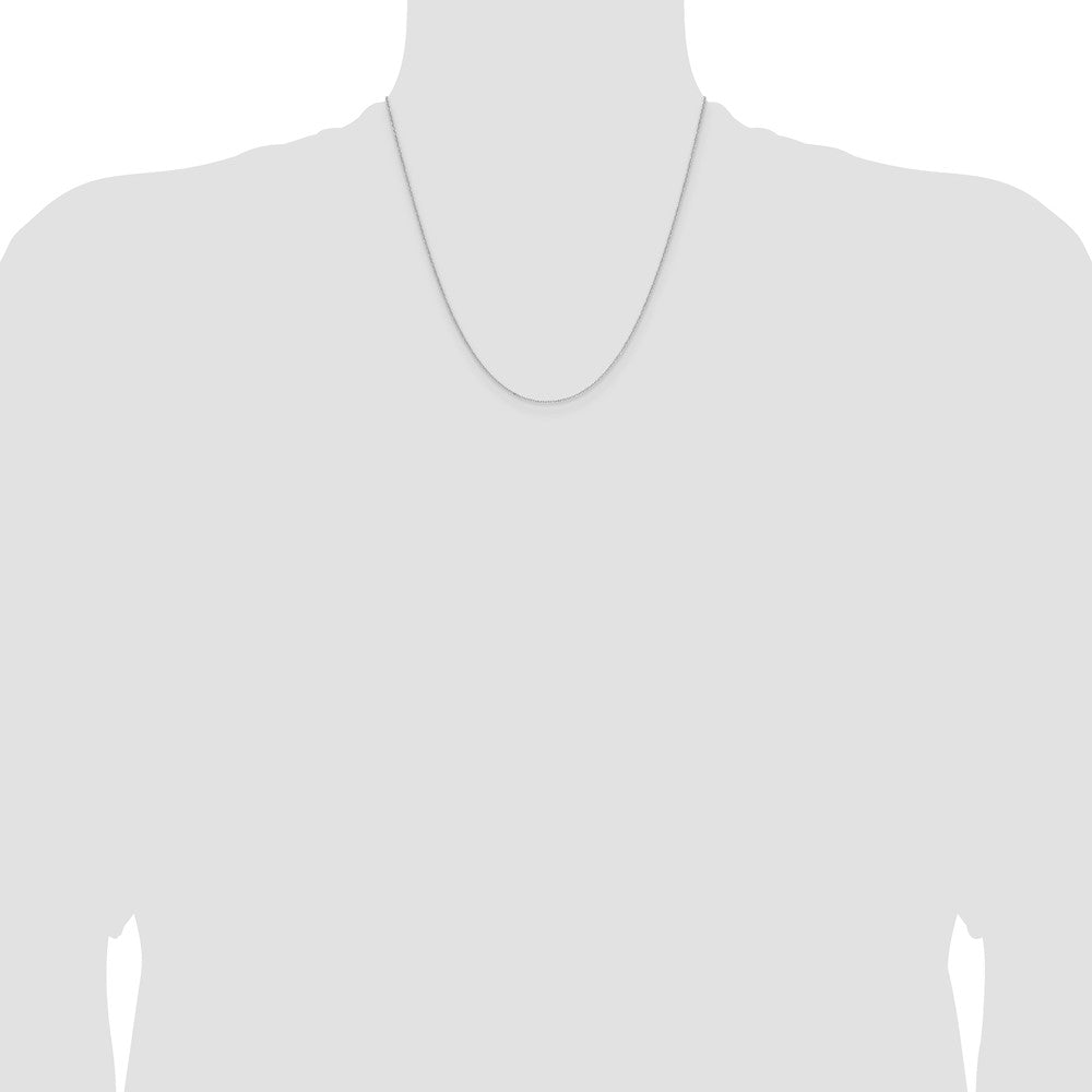 Buy Stylish 14K White Gold 1.0mm Diamond Cut Forzantine Cable Chain - Value!