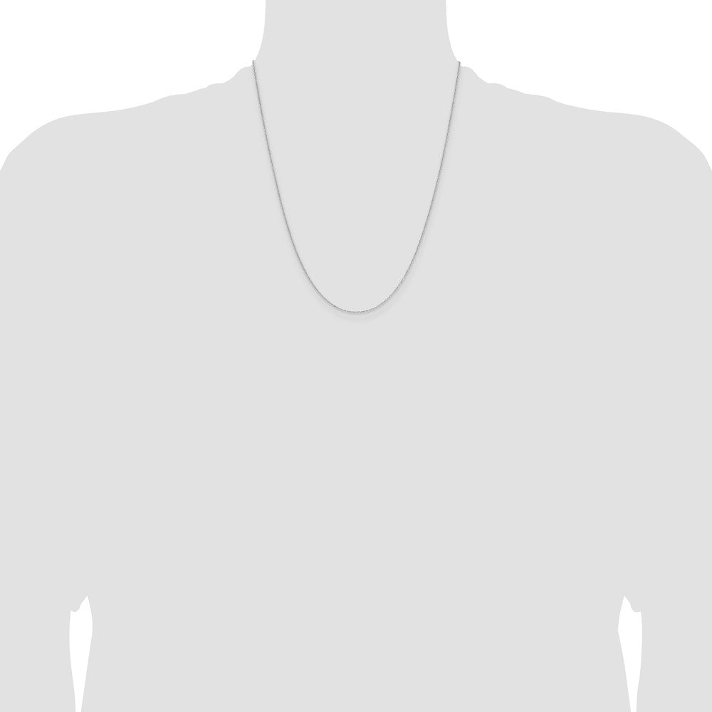 Shop 14K White Gold 1.0mm Diamond-Cut Forzantine Cable Chain - Stylish Value!