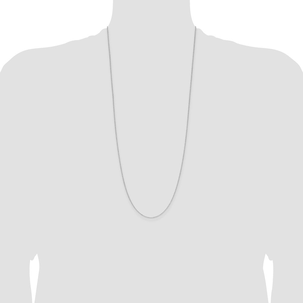 Shop Stylish 14K White Gold 1.0mm Diamond Cut Forzantine Cable Chain