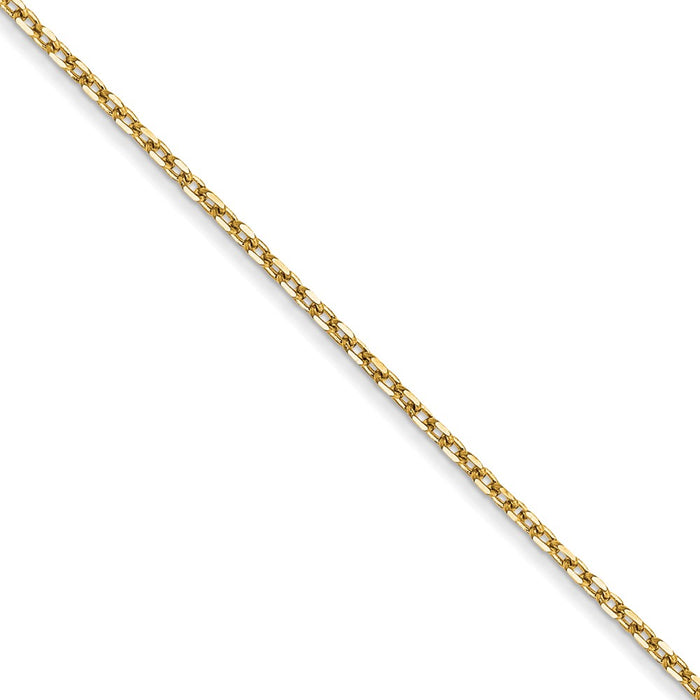 Buy Stylish 14K Gold 1.0mm Diamond Cut Forzantine Cable Chain - Luxury Value-1
