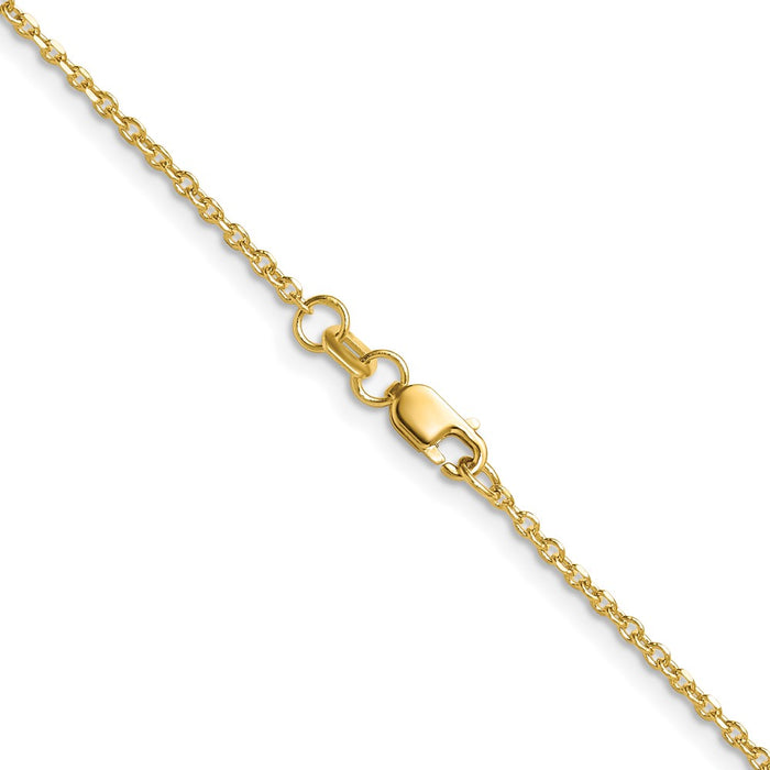 Buy Stylish 14K Gold 1.4mm Diamond Cut Forzantine Cable Chain - Luxury Value-3