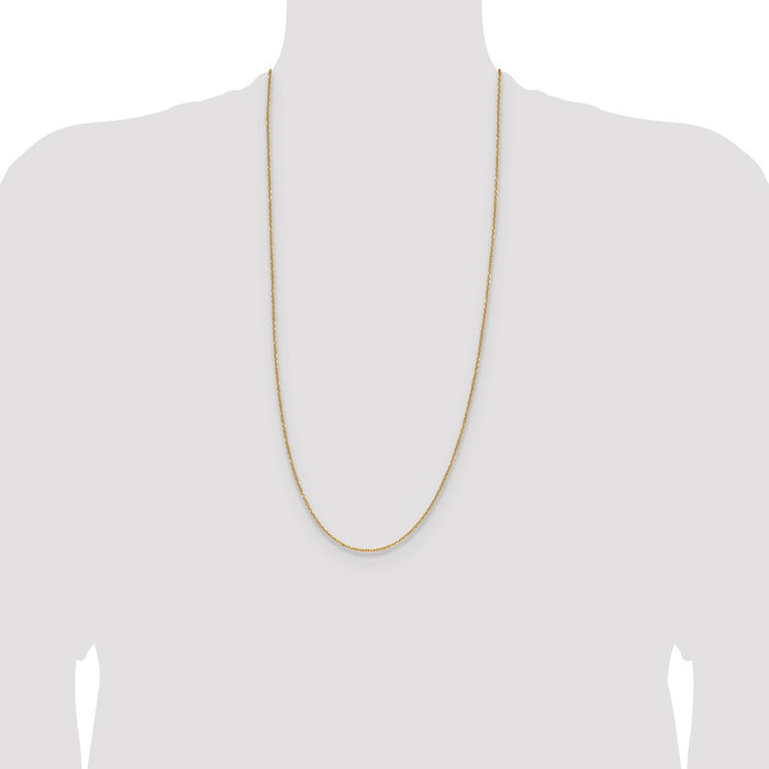Shop Stylish 14K Gold 1.4mm Diamond Cut Forzantine Cable Chain-4