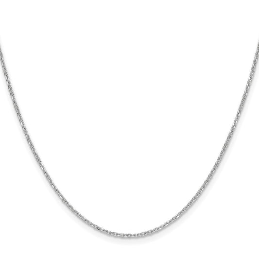 Buy 14K White Gold 1.4mm Diamond Cut Forzantine Cable Chain - Stylish Value!