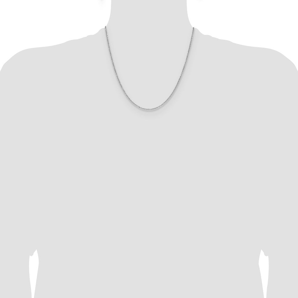 Buy Stylish 14K White Gold 1.4mm Diamond Cut Forzantine Cable Chain