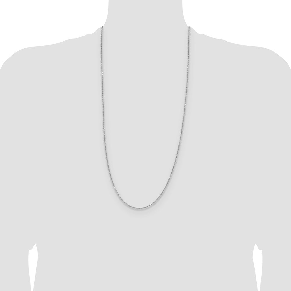 Buy Stylish 14K White Gold 1.4mm Diamond-Cut Forzantine Cable Chain