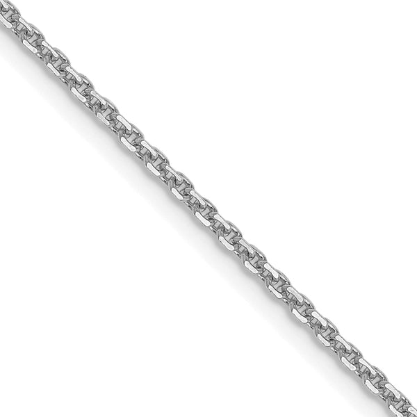 1.4mm Diamond-Cut Forzantine Cable Chain in 14K White Gold