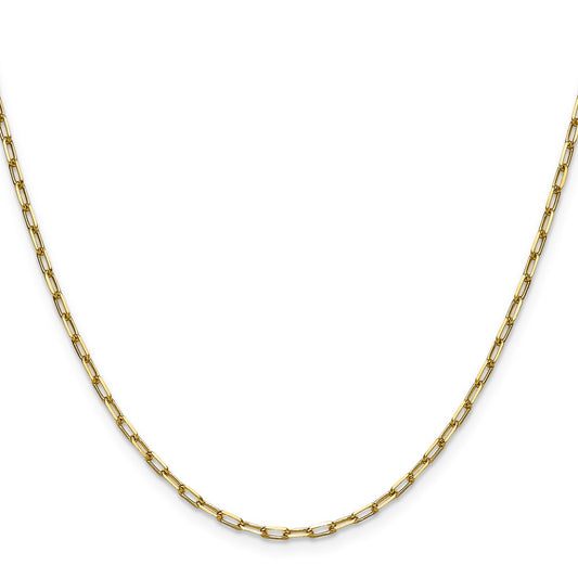 Buy Stylish 14K Solid Gold 2.1mm Beveled Paperclip Chain at Affordable Price