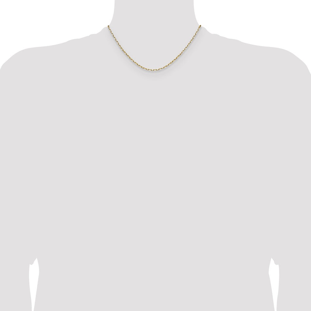 Buy 14K Solid Gold 2.1mm Beveled Paperclip Chain - Stylish Luxury Jewelry