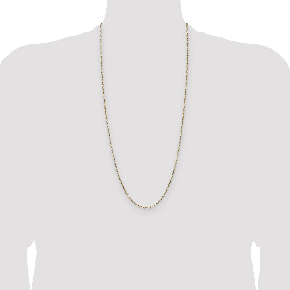 Buy Stylish 14K Solid Gold 2.1mm Beveled Paperclip Chain at Affordable Price