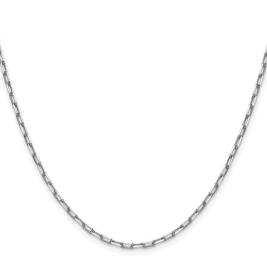 Shop Stylish 14K White Gold 2.1mm Beveled Paperclip Link Chain - Luxury Value!