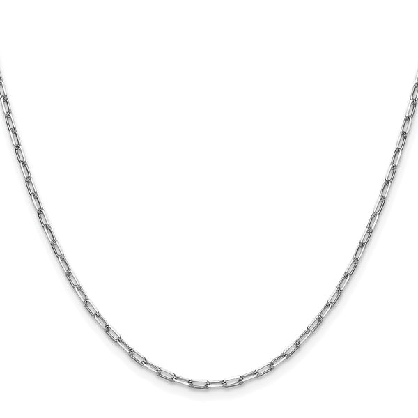 14K White Gold 2.1mm Beveled Paperclip Link Chain - Style GR1-1007367
