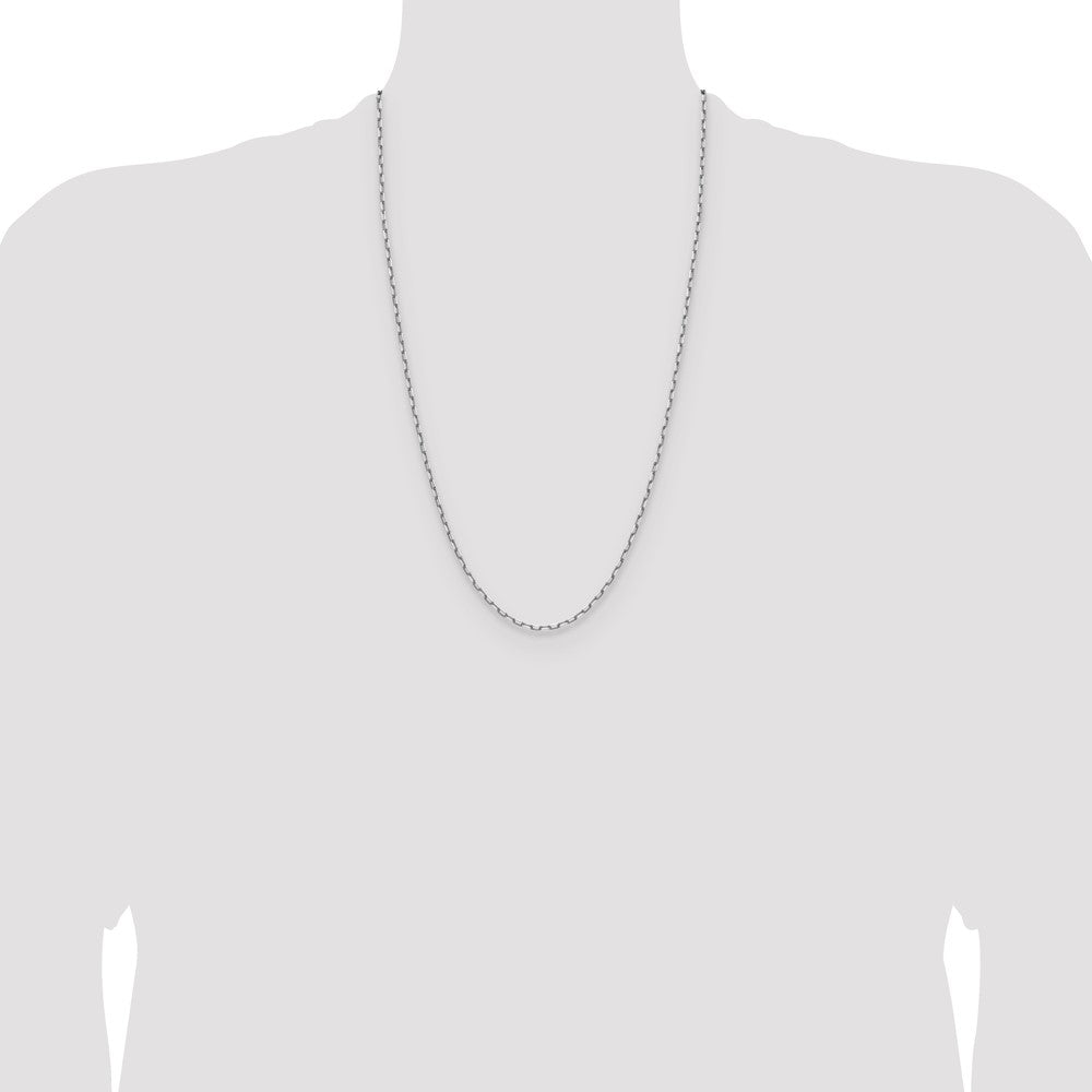 Shop Exclusive 2.1mm 14K White Gold Beveled Paperclip Link Chain - Stylish Value
