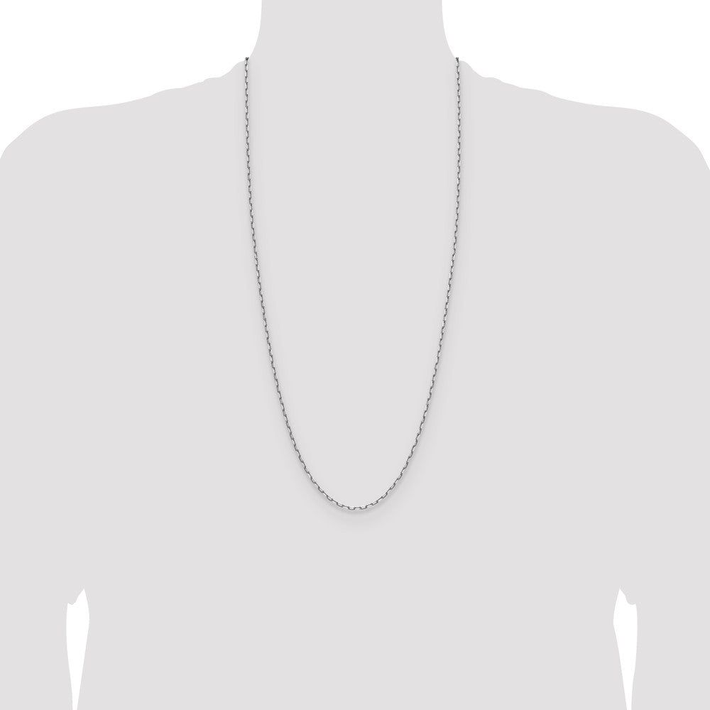 Buy Stylish 2.1mm 14K White Gold Beveled Paperclip Link Chain - Luxury Value