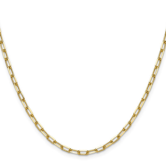Buy Stylish 14K Solid Gold 3.0mm Beveled Paperclip Chain - Luxury Value!