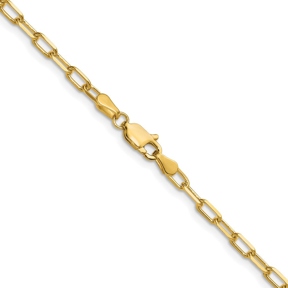 Buy Stylish 14K Solid Gold 3.0mm Beveled Paperclip Chain - Luxury Value!