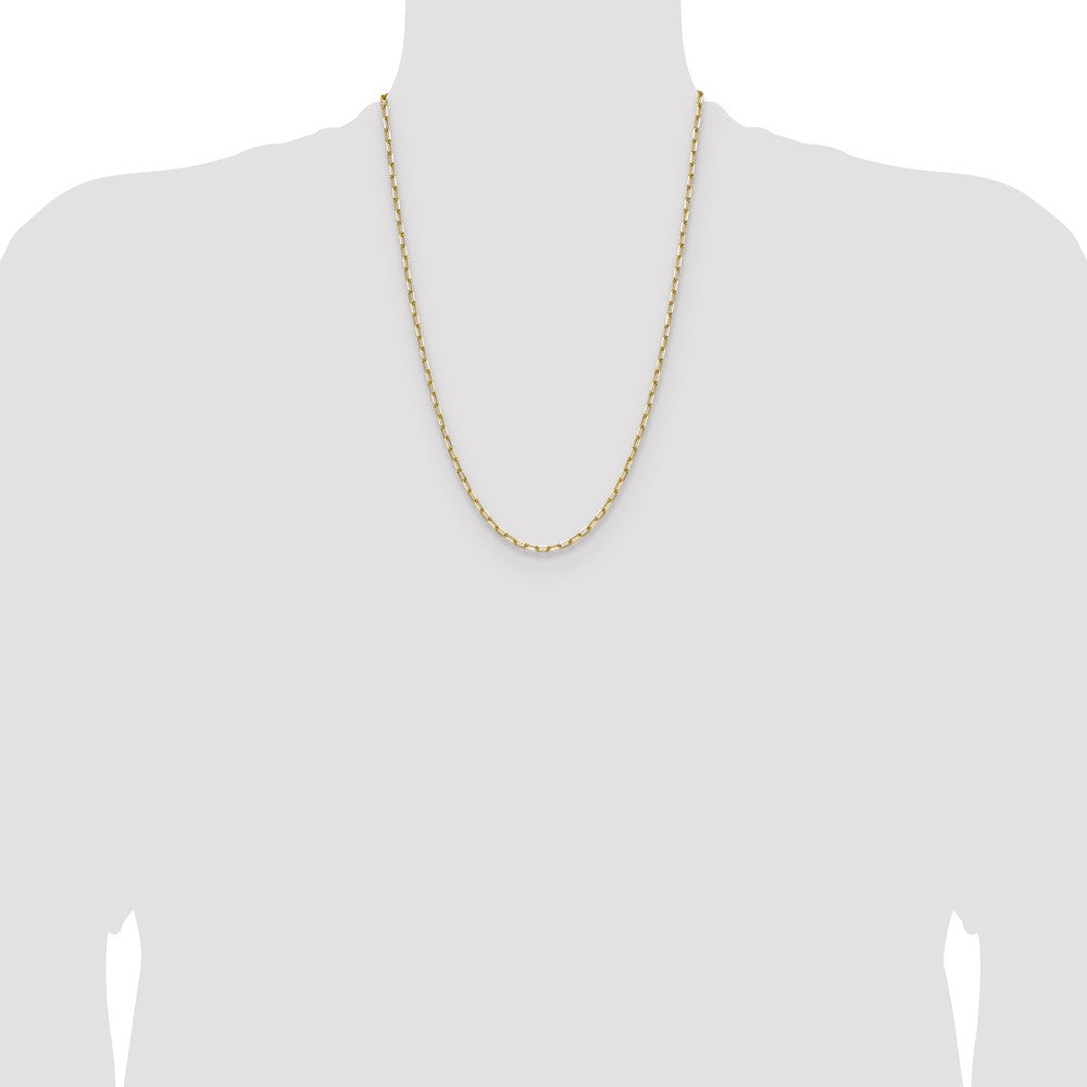 Buy Stylish 14K Solid Gold 3.0mm Beveled Paperclip Chain - Luxury Value!