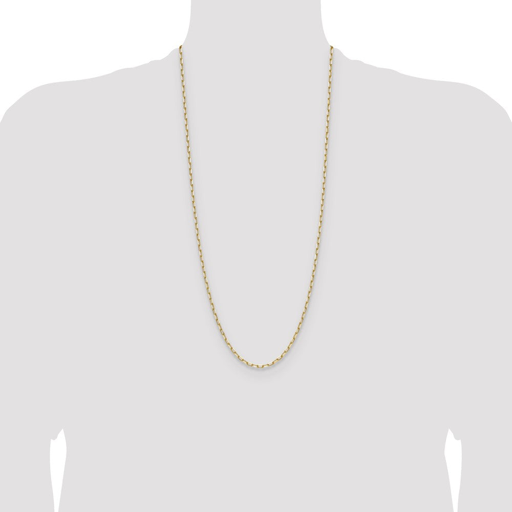 Buy Stylish 14K Solid Gold 3.0mm Beveled Paperclip Chain - Luxury Value!