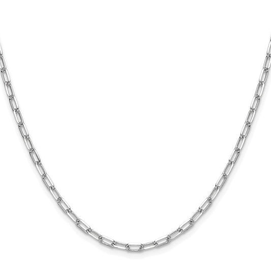 Exclusive 14K White Gold 3.0mm Beveled Paperclip Link Chain - Stylish Value