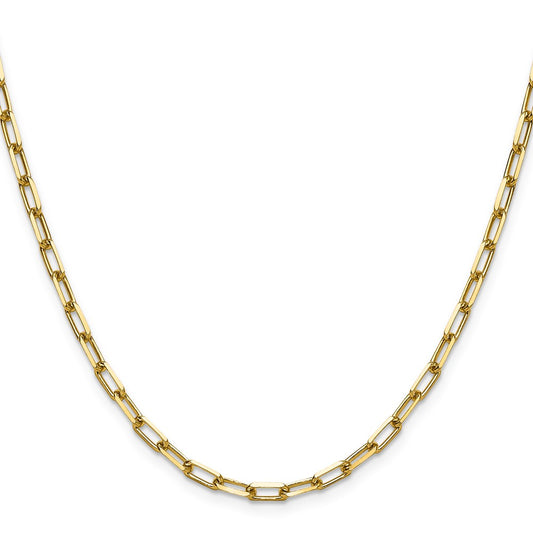 Buy 14K Solid Gold 3.5mm Beveled Paperclip Chain - Stylish Luxury Jewelry