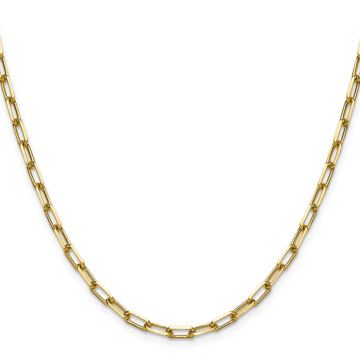 Shop Exclusive 14K Solid Gold Beveled Paperclip Chain - 3.5mm, Stylish Value!-2