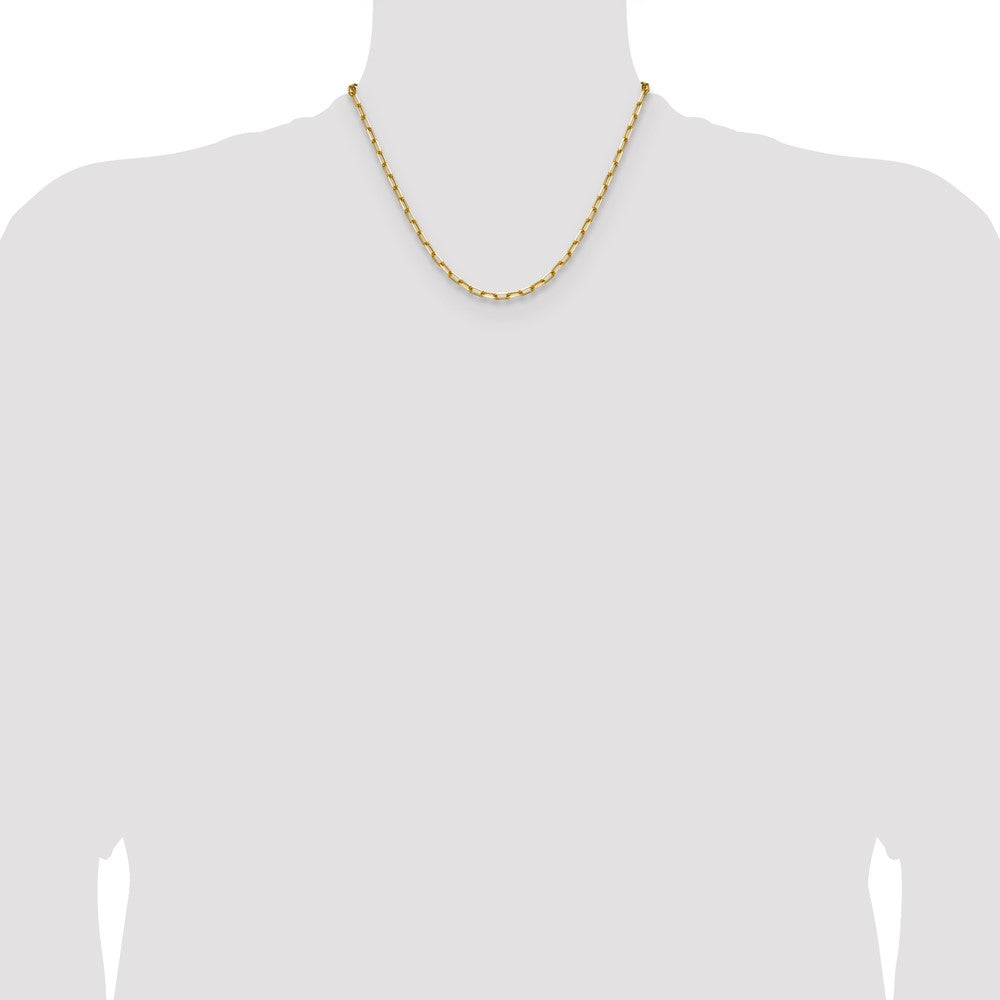 Shop Exclusive 14K Solid Gold Beveled Paperclip Chain - 3.5mm, Stylish Value!