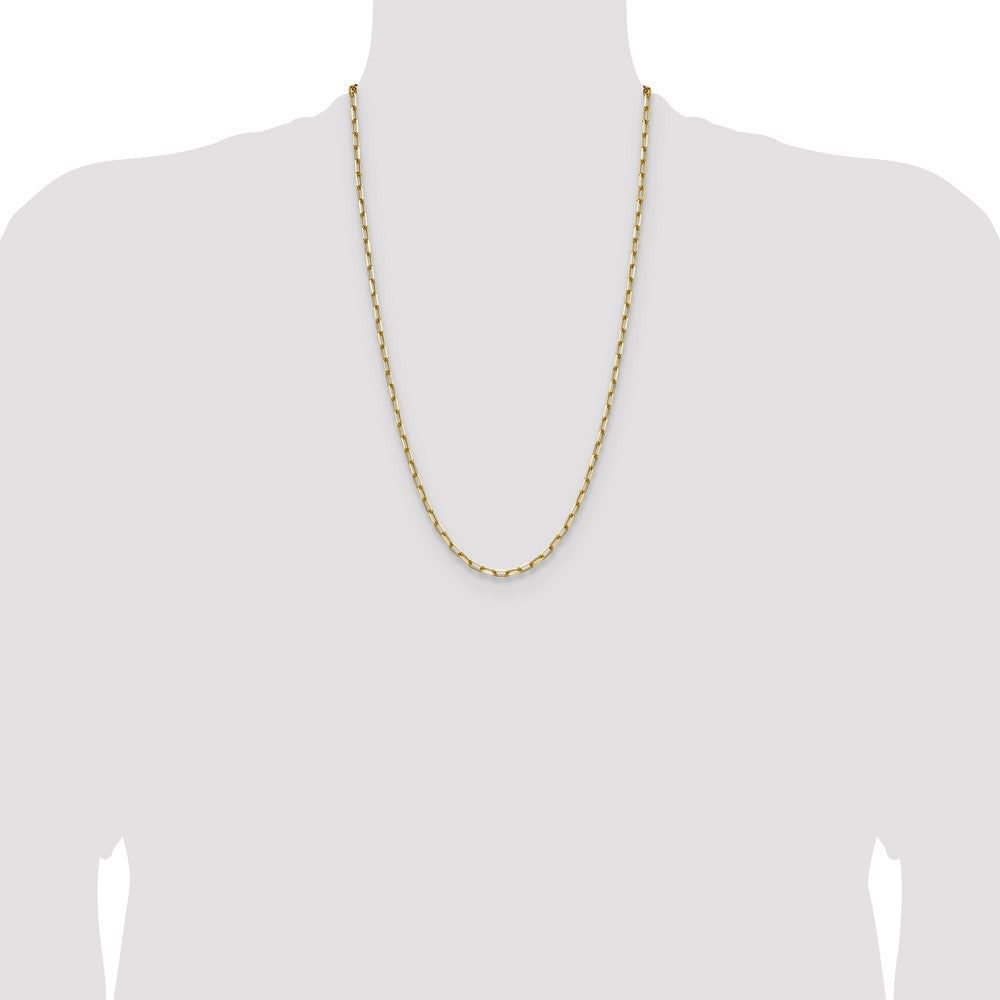 Buy Stylish 14K Solid Gold 3.5mm Beveled Paperclip Chain - Affordable Luxury
