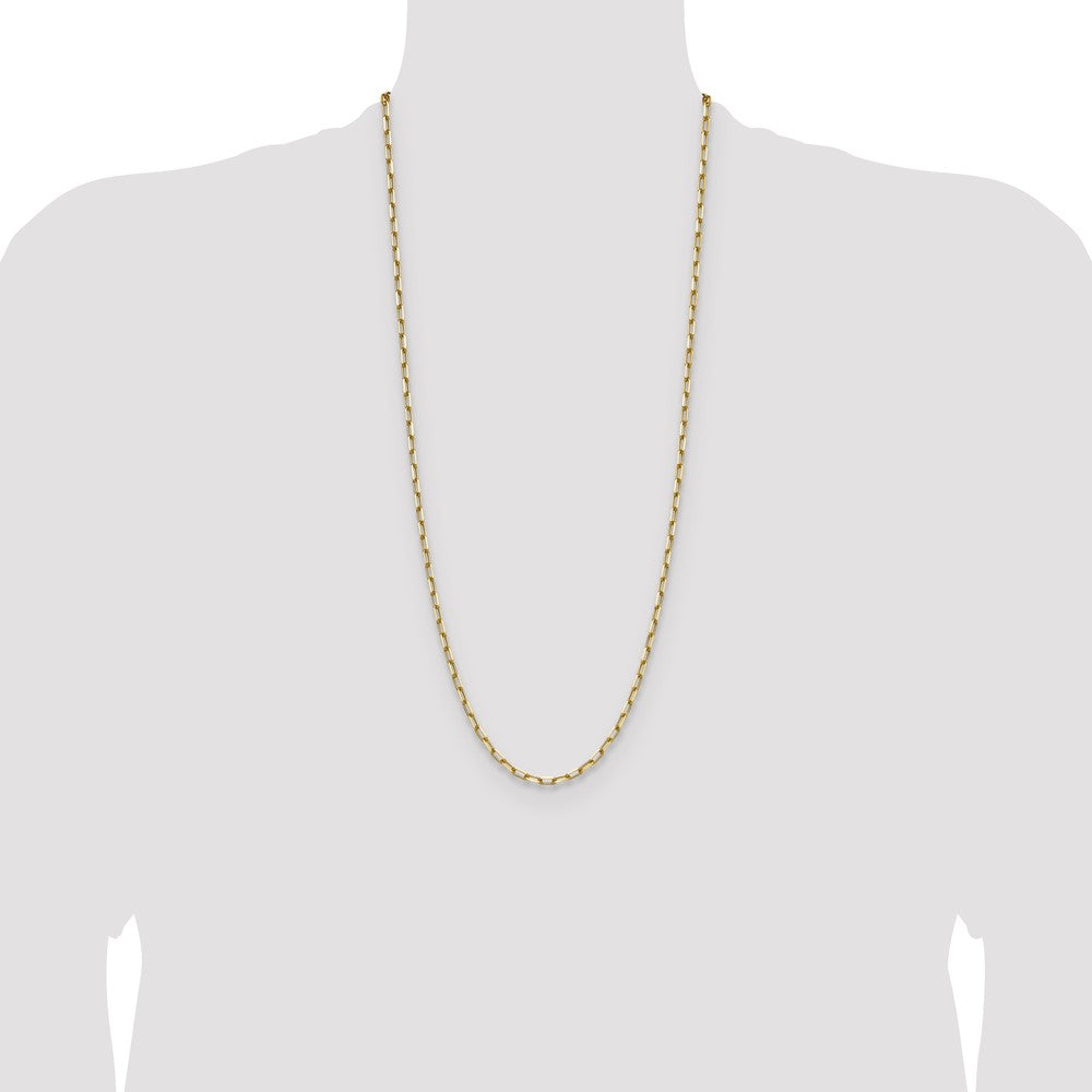 Buy 14K Solid Gold 3.5mm Beveled Paperclip Chain - Stylish Luxury Jewelry