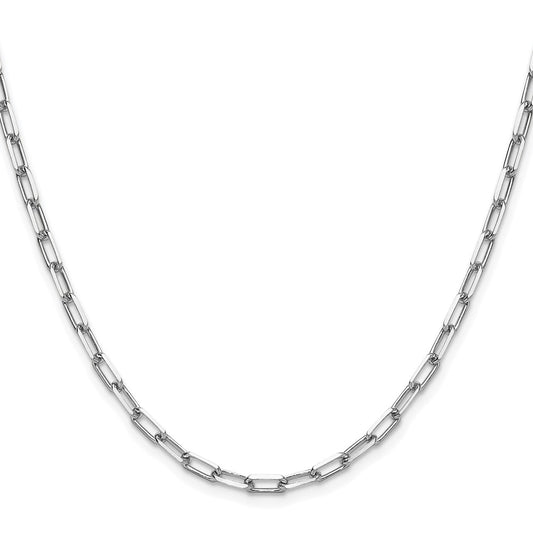 Shop Stylish 14K White Gold 3.5mm Solid Beveled Paperclip Link Chain