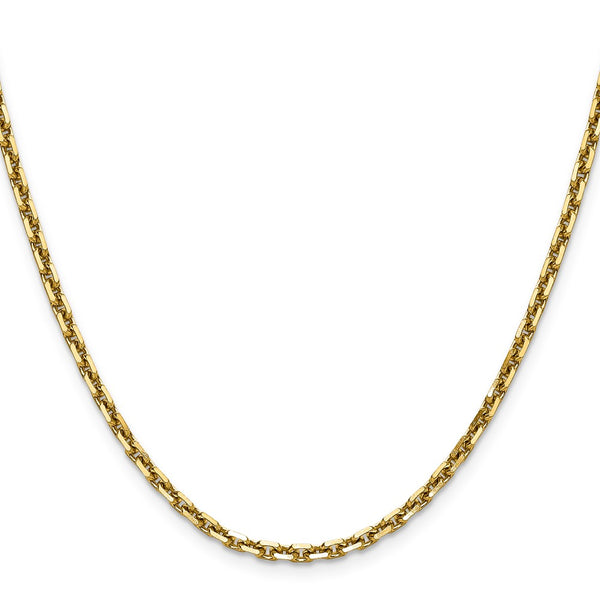 14K Gold 3.25mm Double Curb French Link Chain