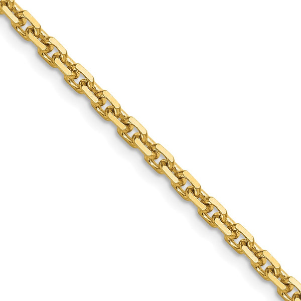 14K Gold 3.25mm Double Curb French Link Chain