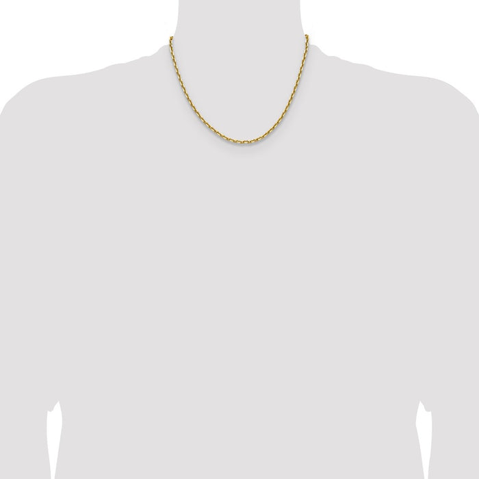 Shop Stylish 14K Gold 3.90mm Double Curb French Link Chain - Luxury Appeal-4