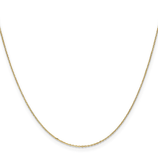 High-Quality 14K Gold 14-Inch 0.8mm Diamond-Cut Chain - Stylish Value!
