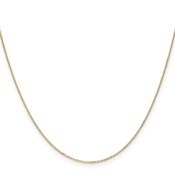 24-Inch 14K Gold Diamond-Cut Cable Chain
