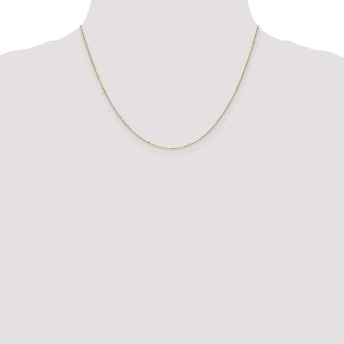 Order 14K Gold 18-Inch Diamond-Cut Cable Chain - Stylish & Affordable!-4