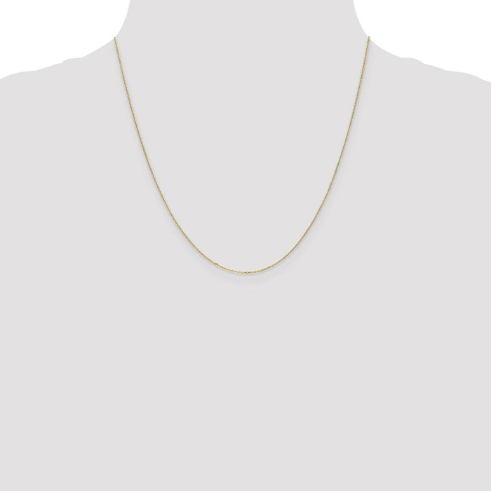 Buy Exclusive 14K Gold 20-Inch Diamond-Cut Cable Chain - Stylish & Affordable-4