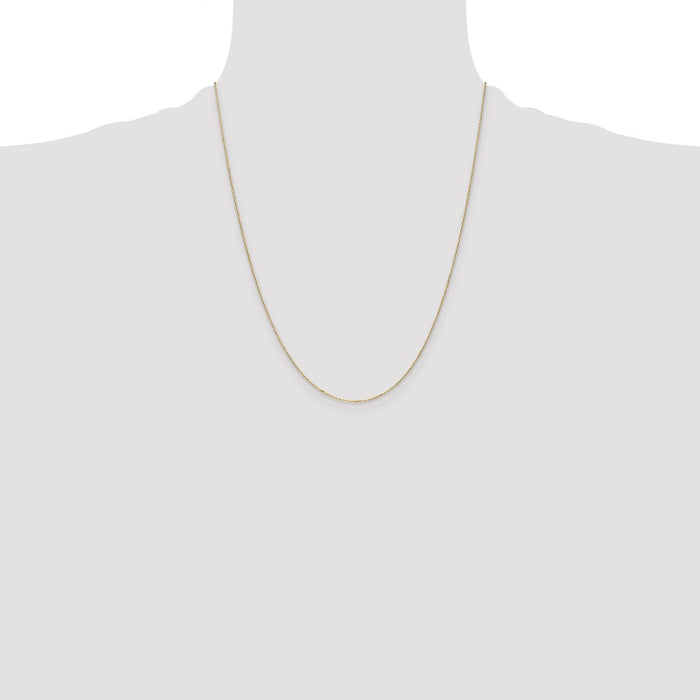 Buy Exclusive 14K Gold 22-Inch Diamond-Cut Cable Chain - Stylish & Affordable-4