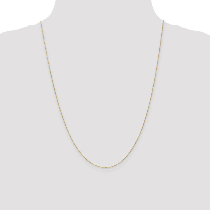 Shop Exclusive 24-Inch 14K Gold Diamond-Cut Cable Chain - Affordable Quality!-4