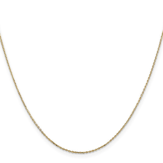 Buy Exclusive 14K Gold 30-Inch Diamond-Cut Cable Chain - Stylish & Affordable!