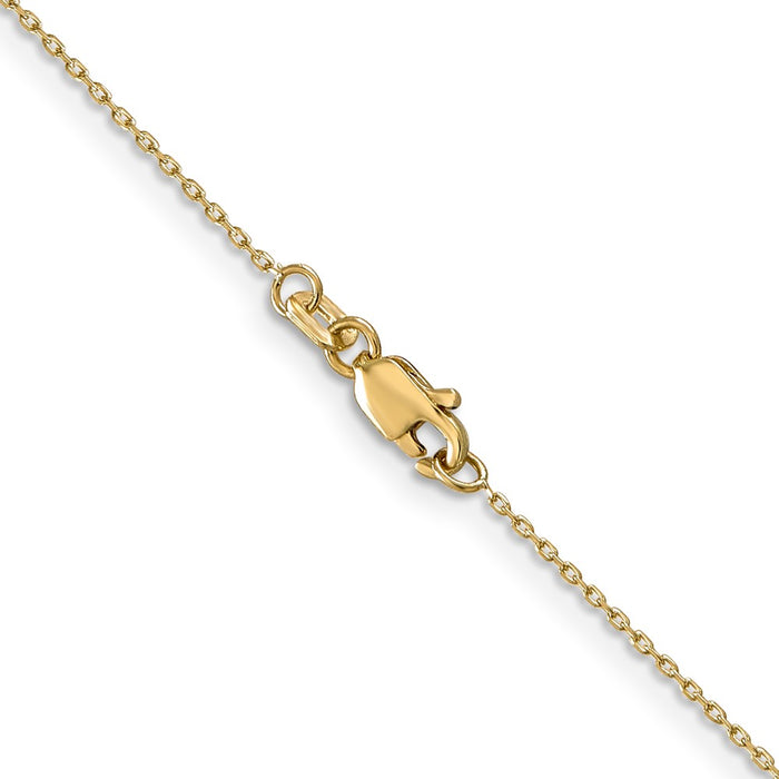 Buy Exclusive 14K Gold 24-Inch Diamond-Cut Cable Chain, 0.8mm Stylish Jewelry-3