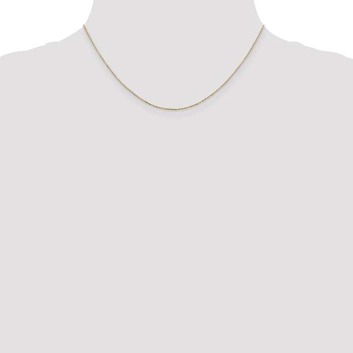 Shop Exclusive 14K Gold 16-Inch 0.8mm Diamond-Cut Cable Chain, Stylish Value!-4