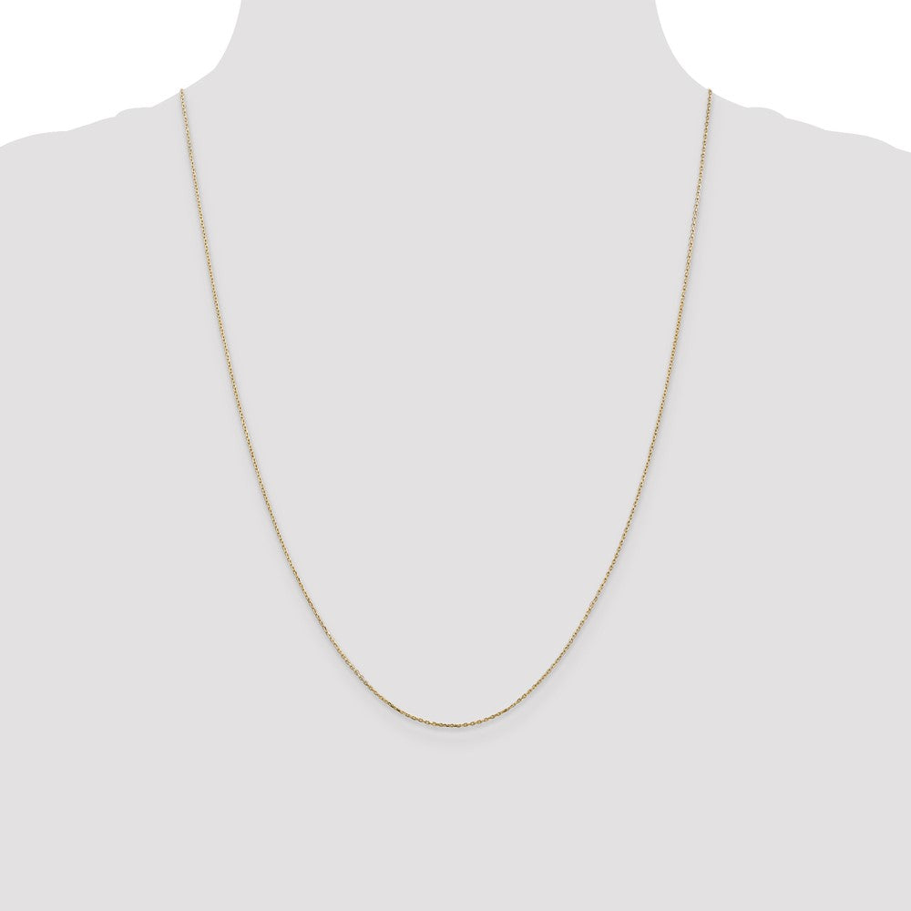 Buy Exclusive 14K Gold 24-Inch Diamond-Cut Cable Chain, 0.8mm Stylish Jewelry